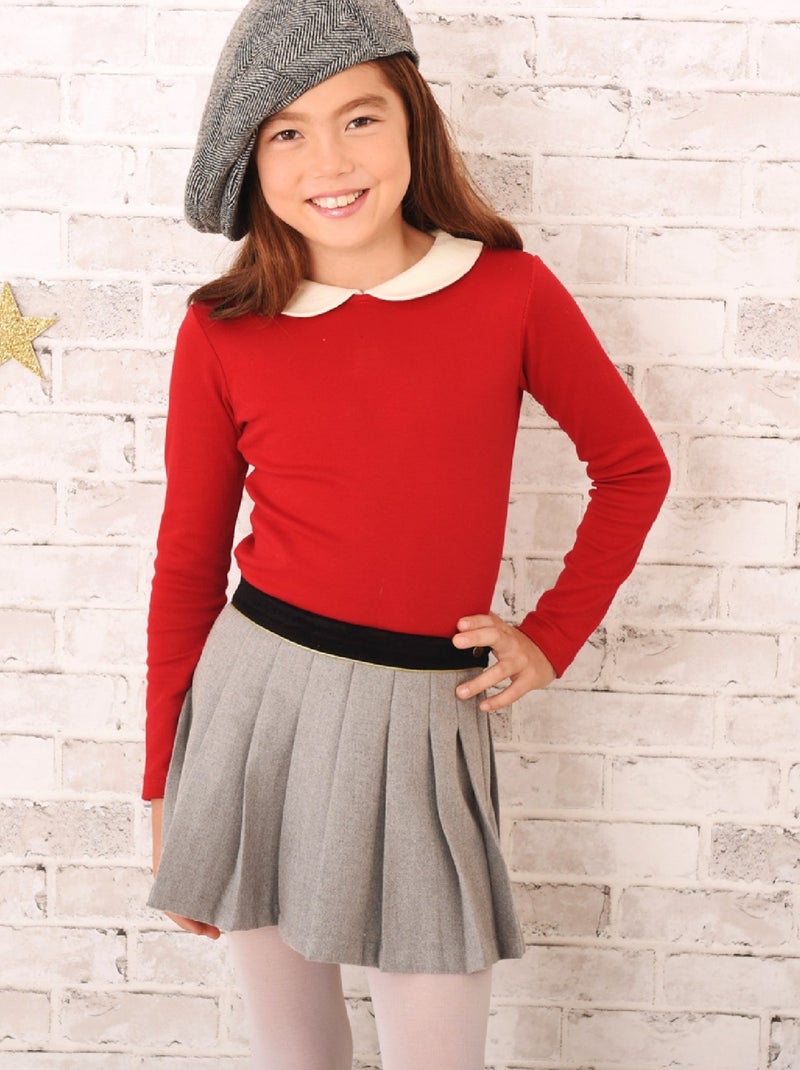 Falda plisada de invierno Niña | Lana Gris Ratón | LONDON Gris claro - Kiabi