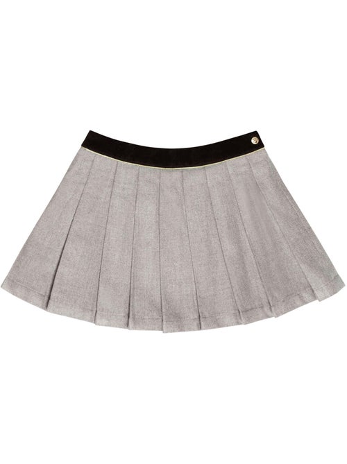 Falda plisada de invierno Niña | Lana Gris Ratón | LONDON - Kiabi