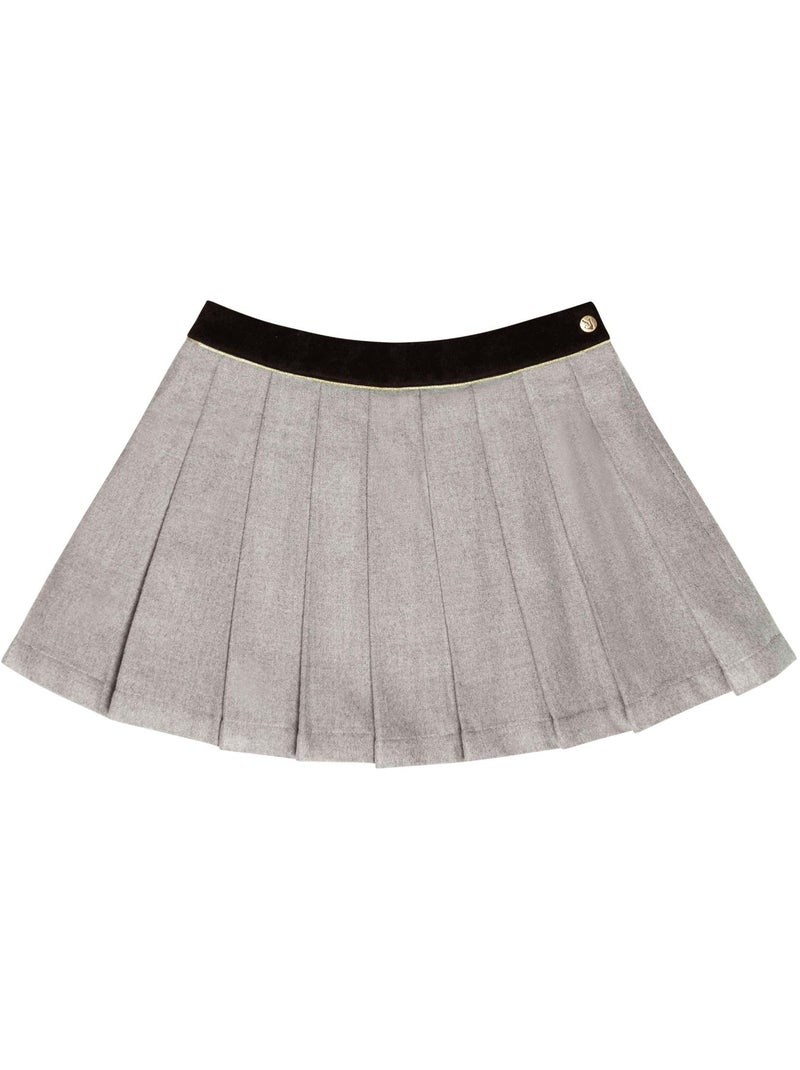 Falda plisada de invierno Niña | Lana Gris Ratón | LONDON Gris claro - Kiabi