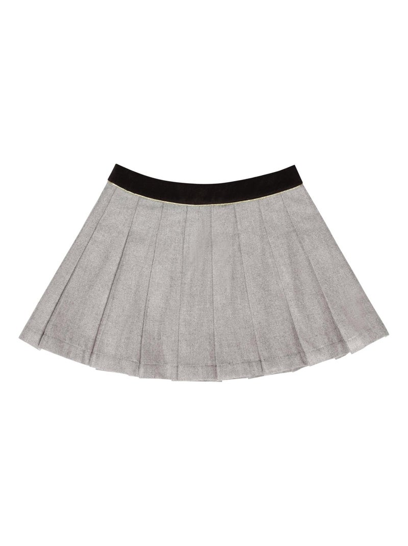 Falda plisada de invierno Niña | Lana Gris Ratón | LONDON Gris claro - Kiabi
