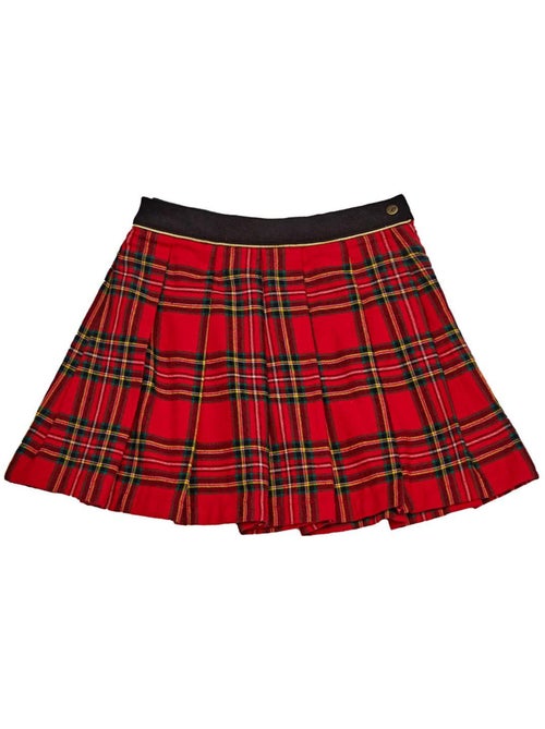 Falda Plisada de Invierno para Niña | Cuadros Tartan Rojo | LONDON - Kiabi