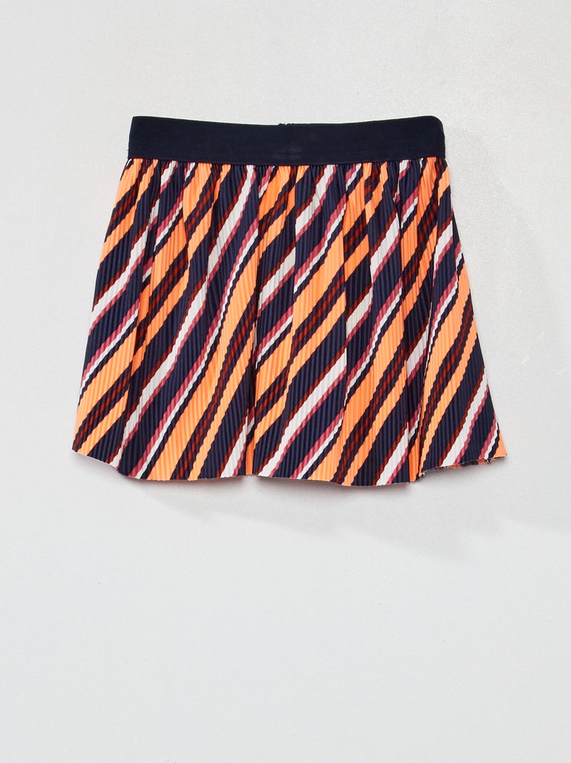 Falda plisada estampada multicolor - Kiabi