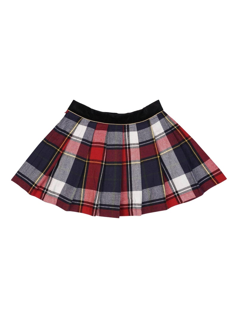 Falda Plisada para Niña | Cuadros Tartan Rojo y Azul Marino | LONDON Azul Rojo Blanco - Kiabi