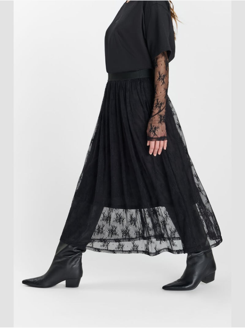 Falda recta meryl Negro - Kiabi