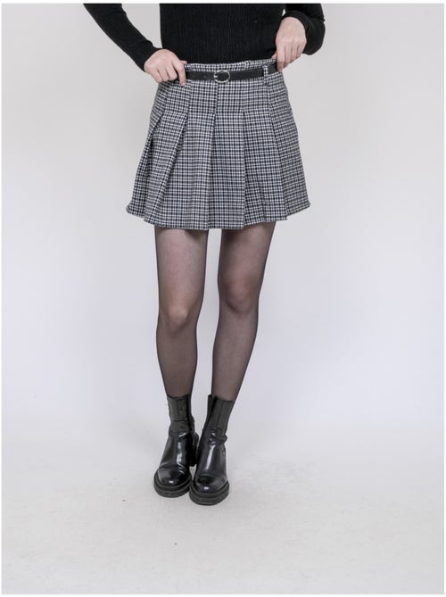 Falda-short plisada de cuadros XOMELLE - Kiabi Falda-short plisada de cuadros XOMELLE - Kiabi