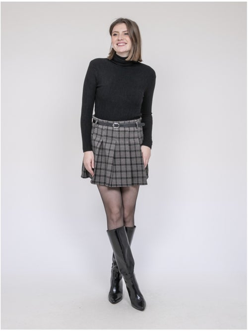 Falda-short plisada de cuadros XOMELLE - Kiabi Falda-short plisada de cuadros XOMELLE - Kiabi