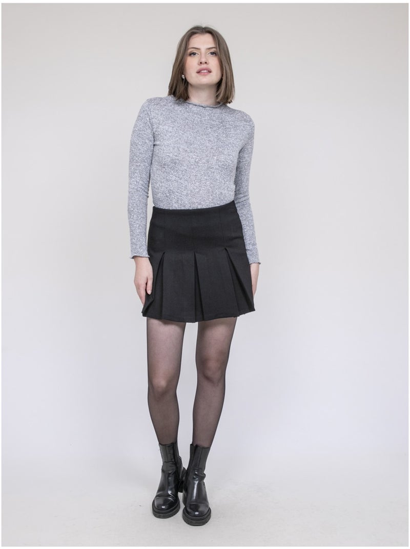 Falda-short plisada XIAOMI Negro - Kiabi