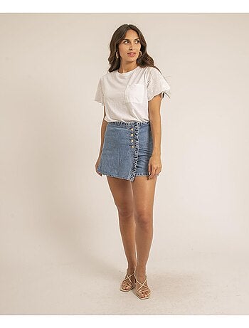 Falda short vaquera XADELIA