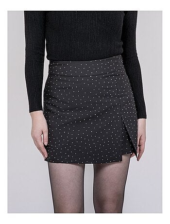 Falda-shorts con strass XILENA