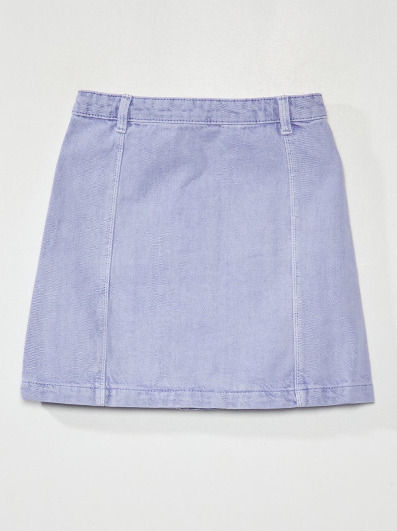Falda trapecio vaquera PURPURA - Kiabi