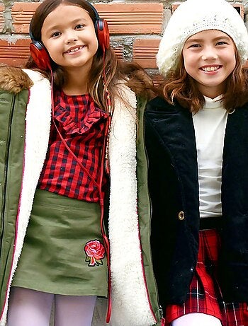 Falda trapecio Verde Kaki Niña | MINI SKA