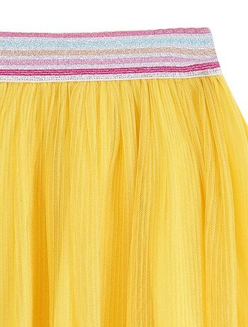Falda tutú de verano para niña | Tul amarillo | CLOCHETTE