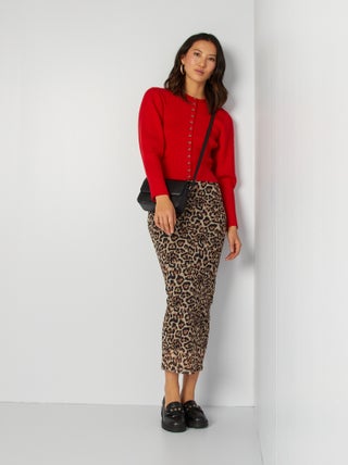 Falda vaporosa con estampado