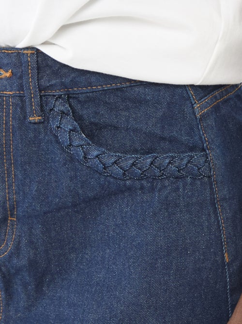 Falda vaquera bolsillos trenzados - Kiabi