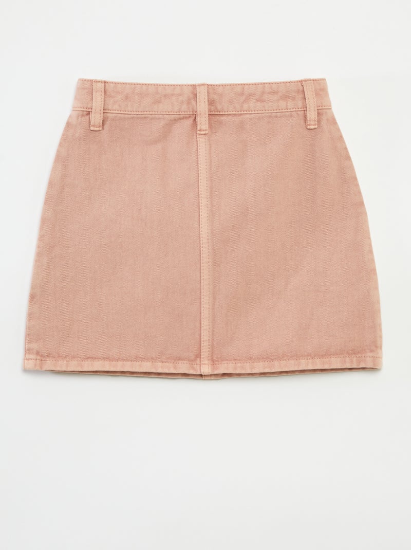 Falda vaquera con bolsillos ROSA - Kiabi