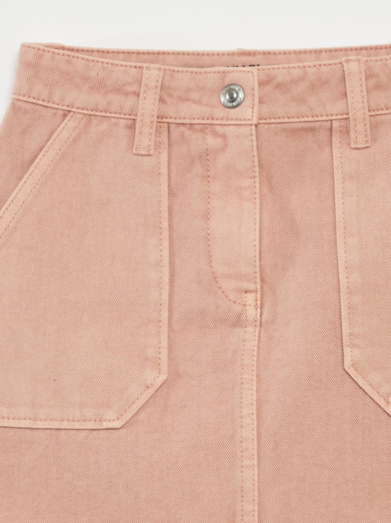 Falda vaquera con bolsillos ROSA - Kiabi