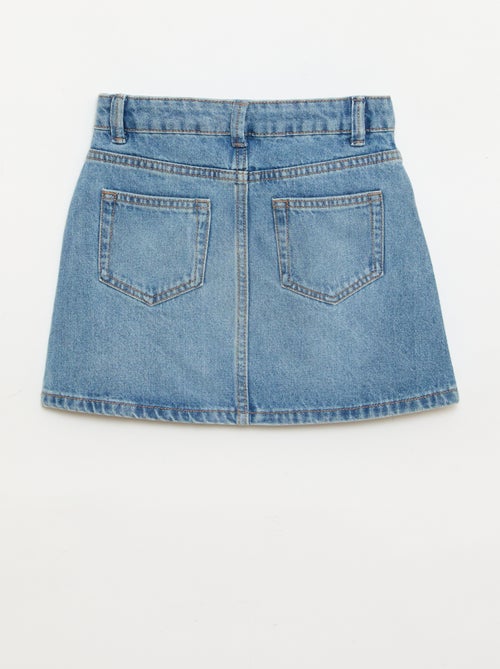 Falda vaquera con bolsillos trenzados - Kiabi