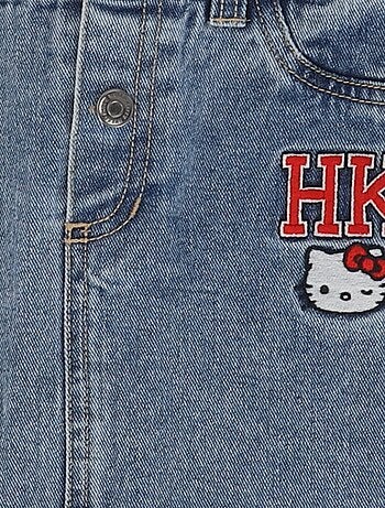 Falda vaquera con parches bordados \'Hello Kitty\'