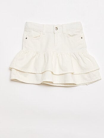 Falda vaquera con volantes