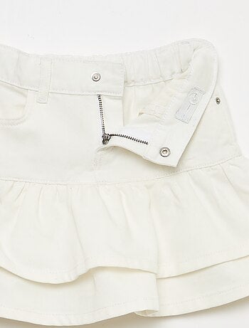 Falda vaquera con volantes