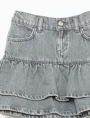 Falda vaquera con volantes