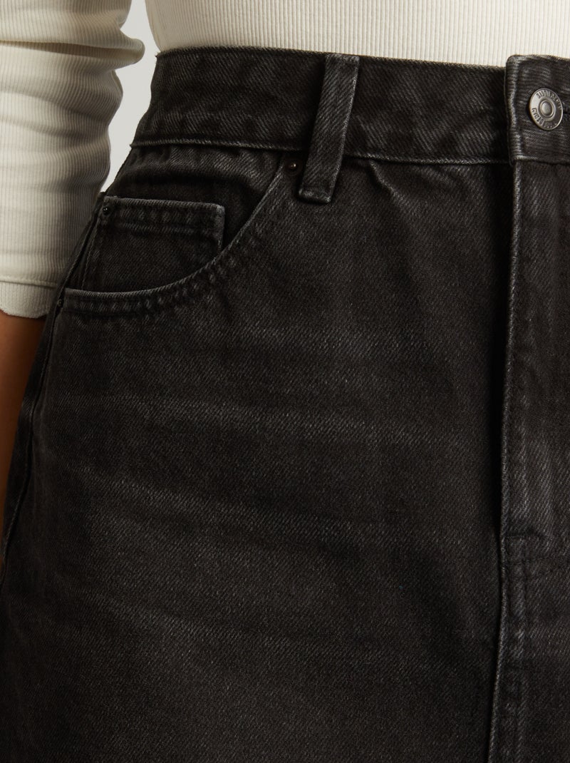 Falda vaquera corta NEGRO - Kiabi