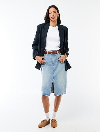 Falda vaquera de 5 bolsillos