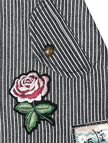 Falda vaquera de mezclilla Niña | Rayas Azul y Blancas | MINI SKA