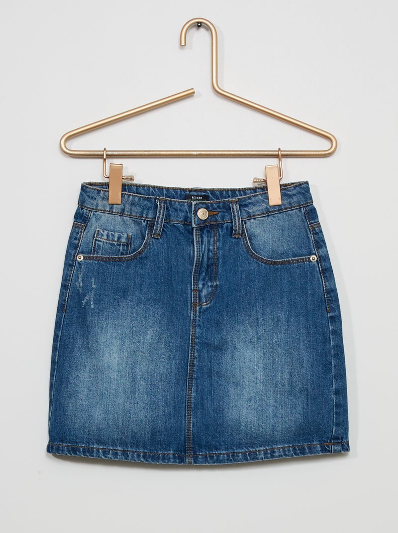 Falda vaquera eco-wash AZUL - Kiabi