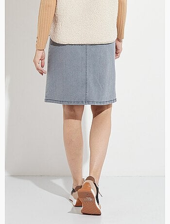 Falda vaquera elástica acampanada - Afibel