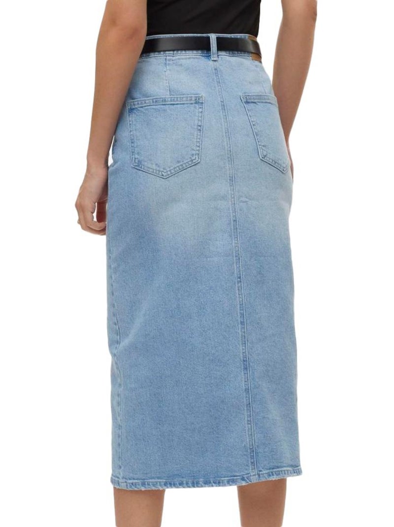 Falda Vaquera Larga Vero Moda para Mujer Azul vaquero - Kiabi