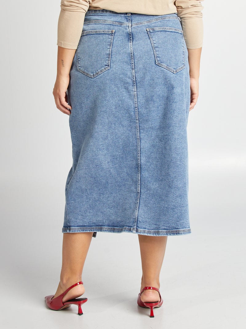 Falda vaquera midi AZUL - Kiabi