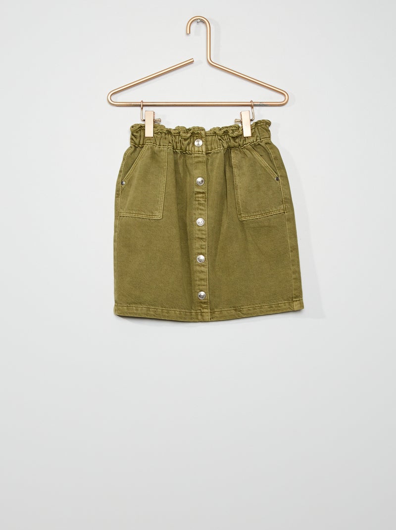 Falda vaquera verde liquen - Kiabi