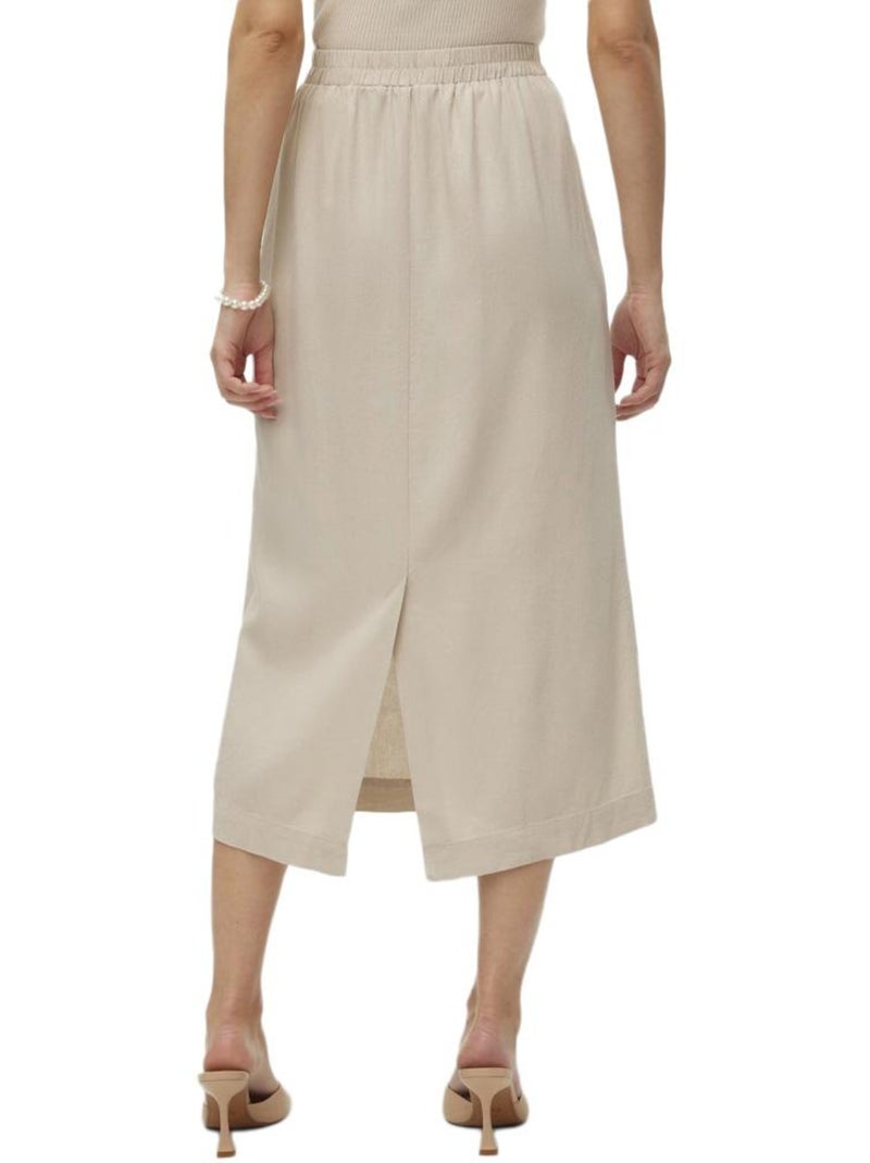 Falda Vero Moda para Mujer Beige - Kiabi