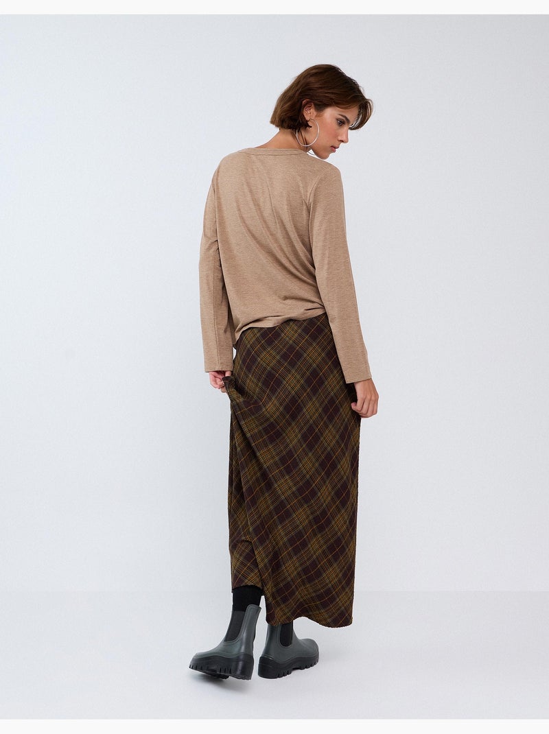 Faldón de cuadros, mo fashion Marrón - Kiabi