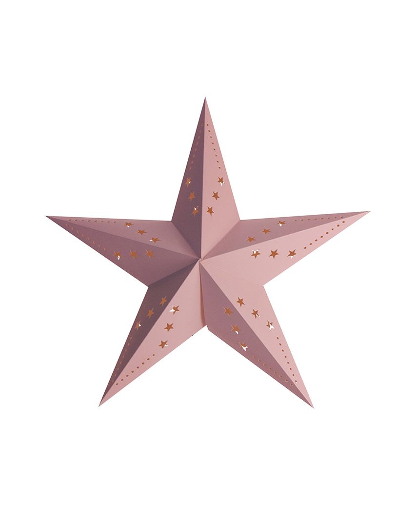 Farolillo de estrella 30 cm rosa claro - Kiabi