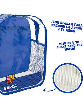 Fc barcelona cubo de playa con accesorios y balón del equipo