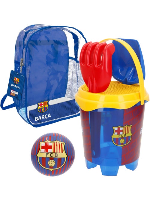 Fc barcelona cubo de playa con accesorios y balón del equipo - Kiabi