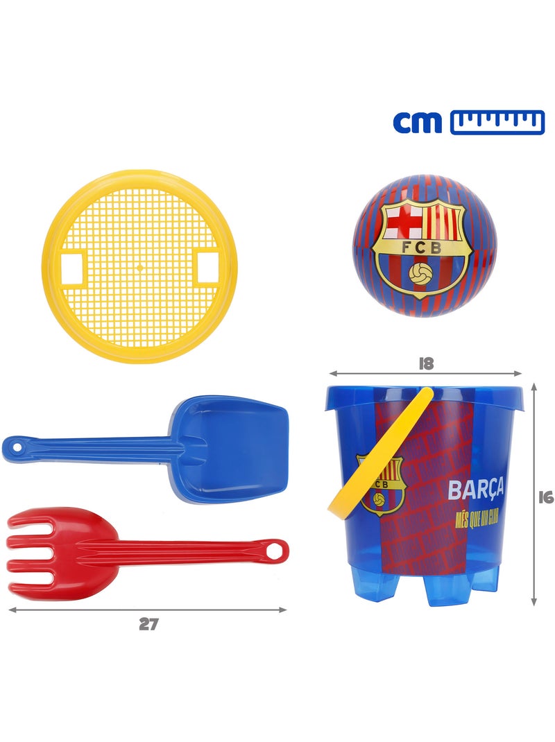 Fc barcelona cubo de playa con accesorios y balón del equipo N/D - Kiabi
