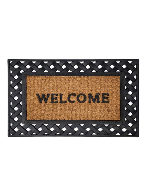 Felpudo de coco y caucho con inscripción Welcome - Kiabi