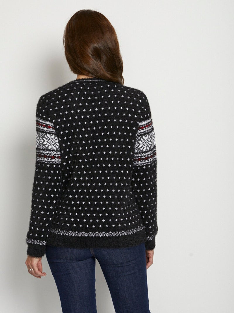Festivo jersey navideño Negro Rojo - Kiabi