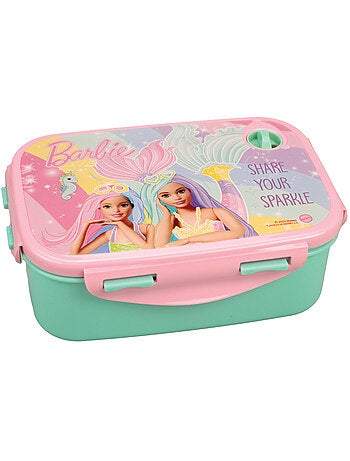 Fiambrera barbie 'barbie' sirena arcoíris de pvc 17 cm