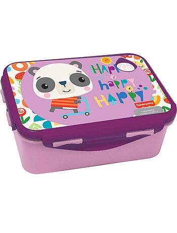 Fiambrera happy panda 17 cm de pvc con tapa – fisher-price