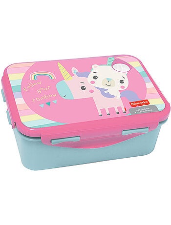 Fiambrera infantil unicornio arcoíris fisher-price – 17 x 12 x 7 cm
