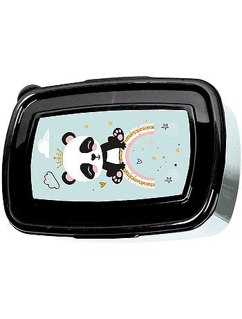 Fiambrera rectangular pvc 18 cm panda 'happy days' cmp