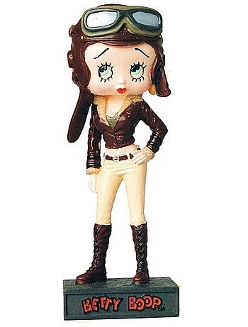 Figura betty boop aviadora de resina pintada a mano – colección 33