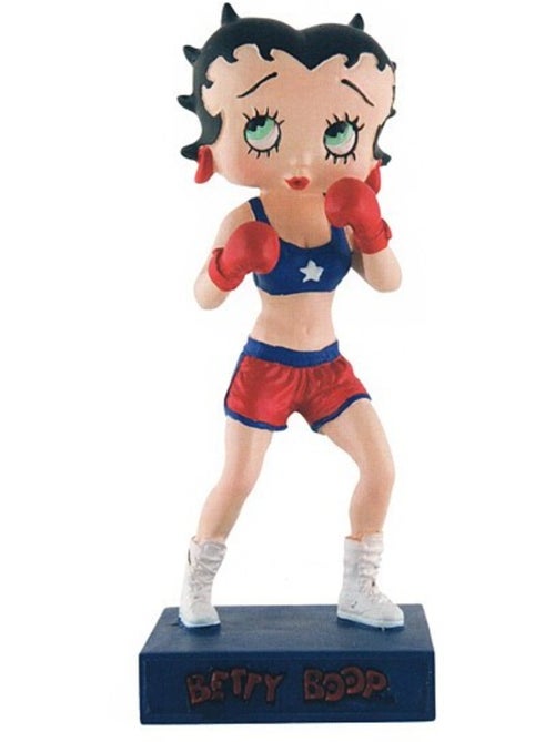 Figura 'betty boop' boxeadora de resina pintada a mano – 15 cm – colección n.º 36 - Kiabi