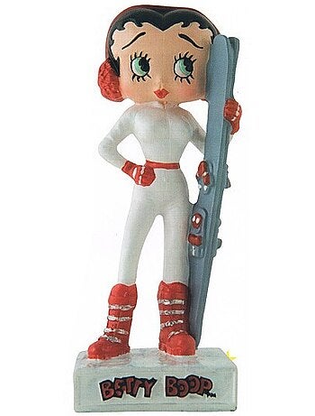 Figura betty boop esquiadora – resina pintada a mano – colección n.º 41 – 15 cm