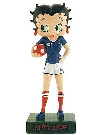 Figura betty boop futbolista de resina colección n.º 13 15 cm
