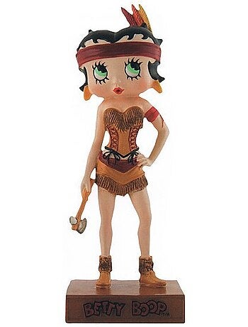 Figura betty boop indian colección – resina pintada a mano – 15 cm